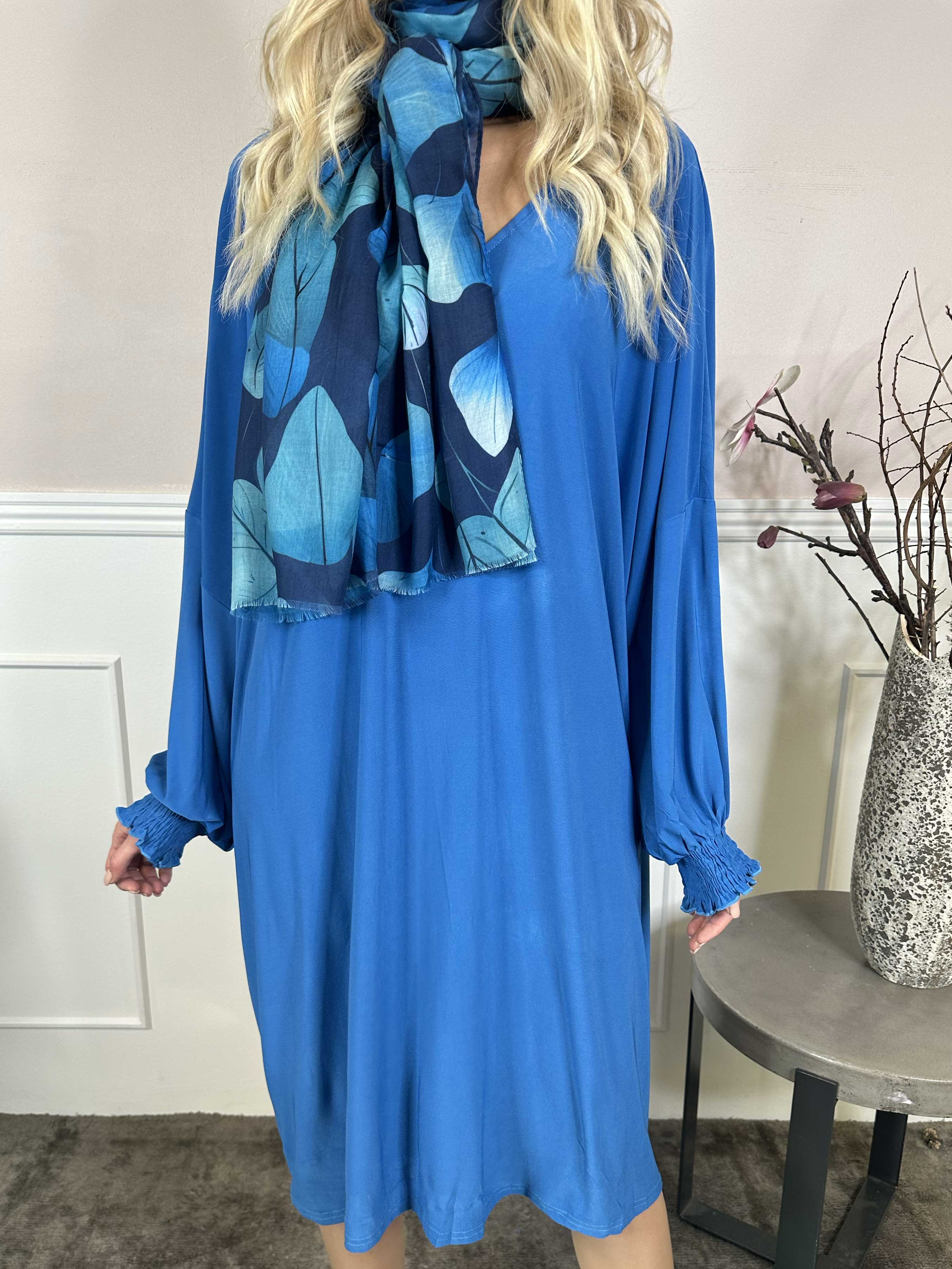 Azmina Plain L/S - Elastisk tunikakjole i loose fit